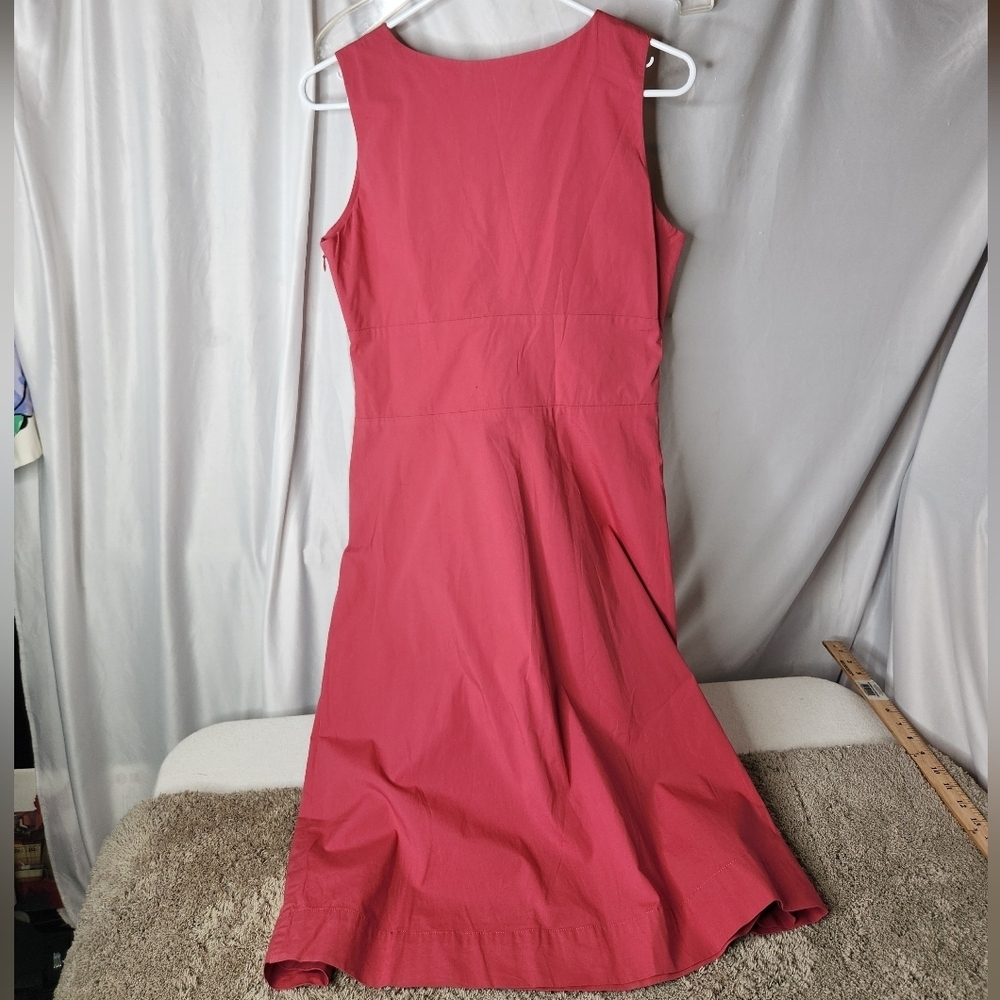 New York & Co. Stretch Pink Midi Dress with Twist Knit in Front Size is 6 - Picture 2 of 9